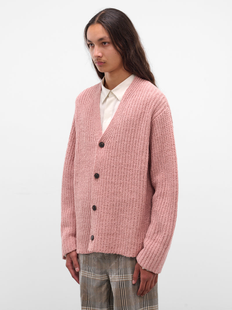 Eldar Pink Chenille Knit Cardigan (ELDAR-M25KN7045-DUSTY-PINK)