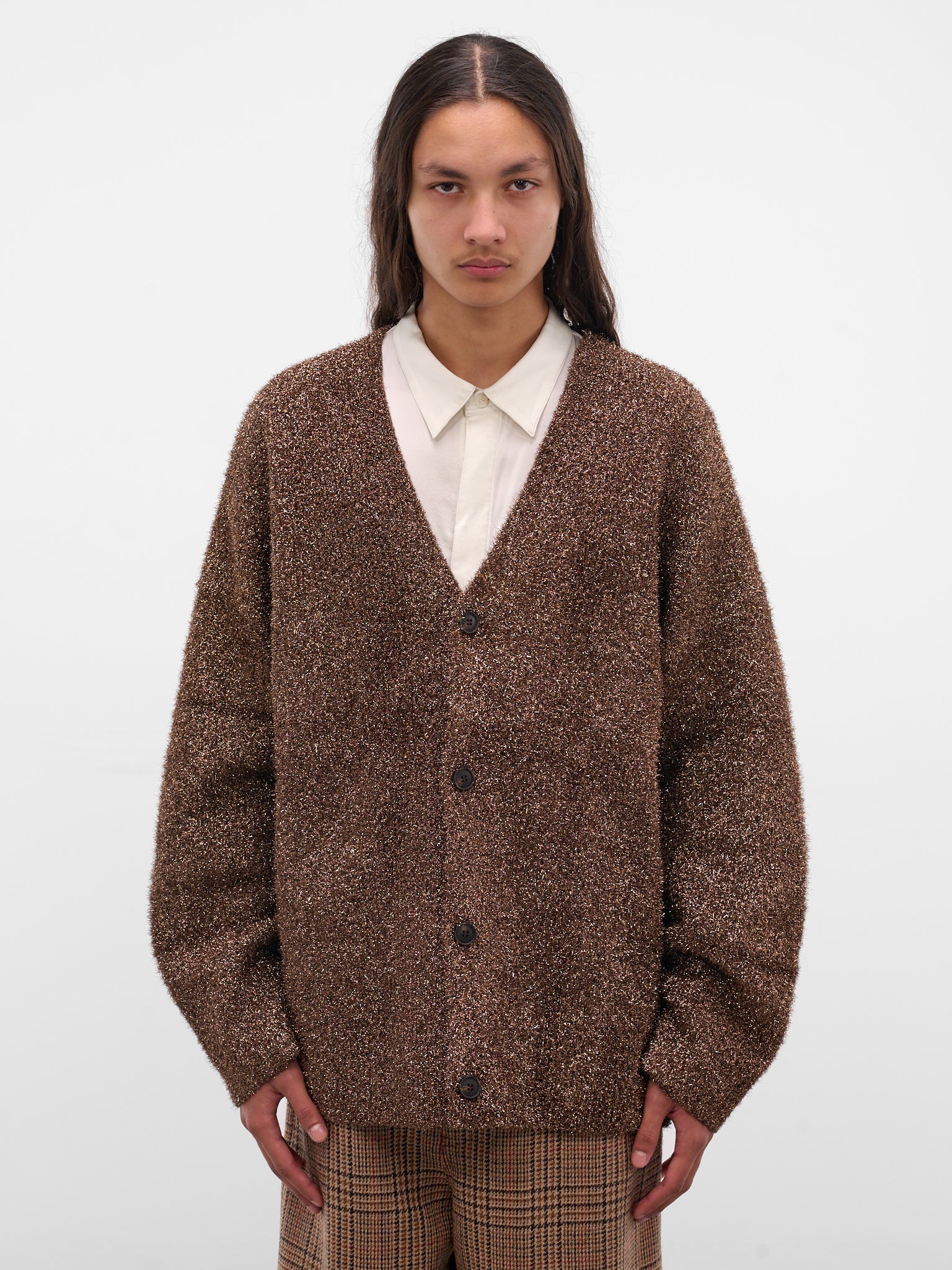 Eldar Bronze Lurex Knit Cardigan (ELDAR-M25KN7045-BRONZE)