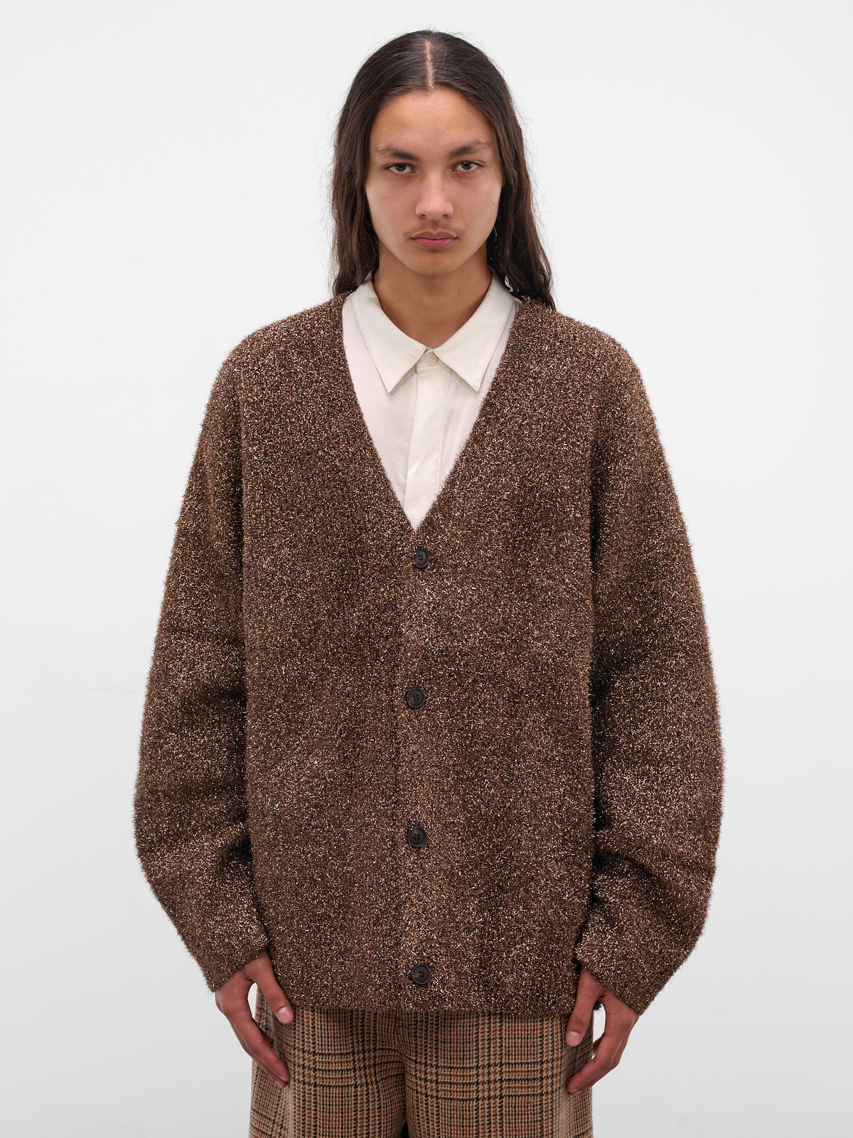 Eldar Bronze Lurex Knit Cardigan (ELDAR-M25KN7045-BRONZE)