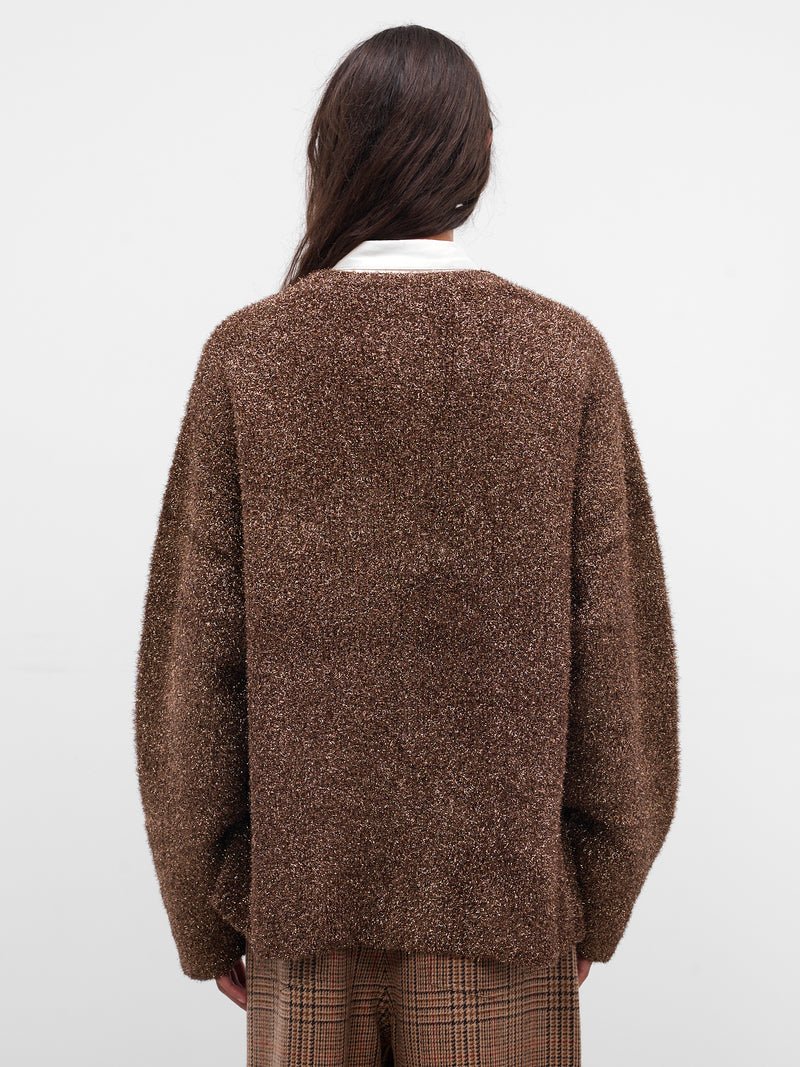 Eldar Bronze Lurex Knit Cardigan (ELDAR-M25KN7045-BRONZE)