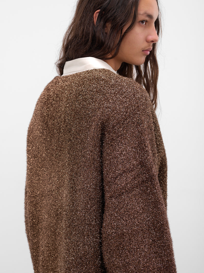 Eldar Bronze Lurex Knit Cardigan (ELDAR-M25KN7045-BRONZE)