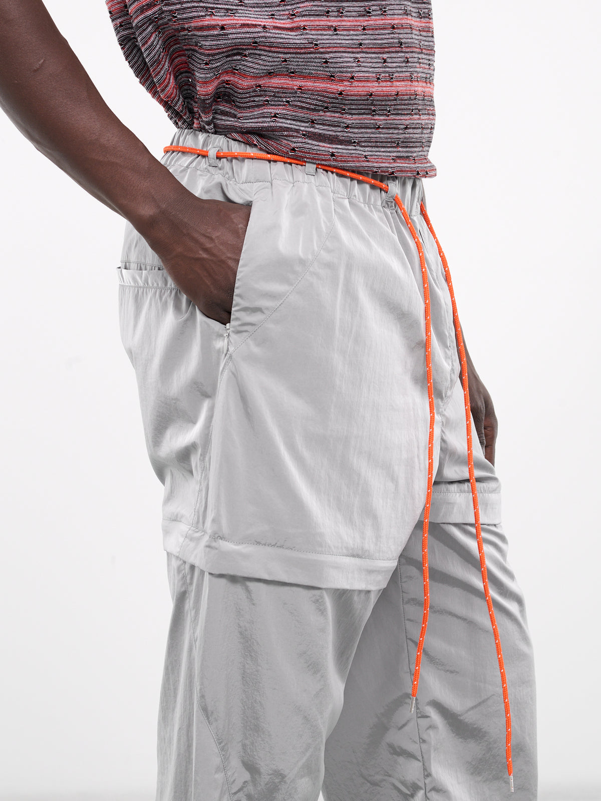 Elasticated Drawstring Trousers (EM-PT-M09-SILVER)