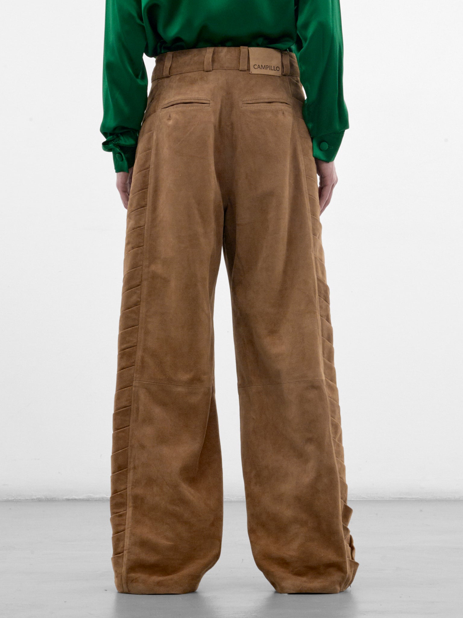 Encuentros Beige Suede Pants (ENCUENTROS-PANTS-SUEDE-BEIGE)