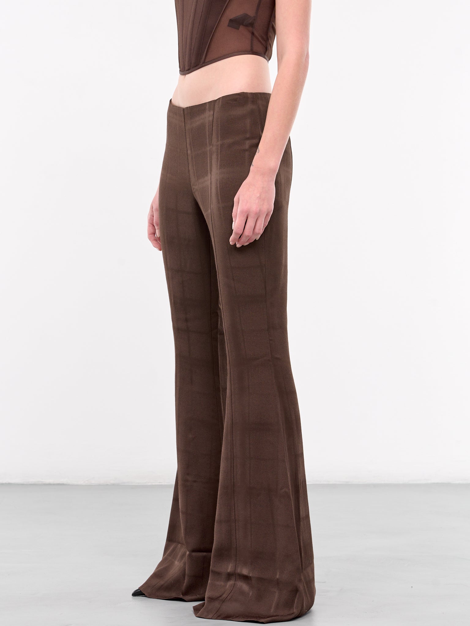 Flared Trousers (E0804-BROWN-RUST)