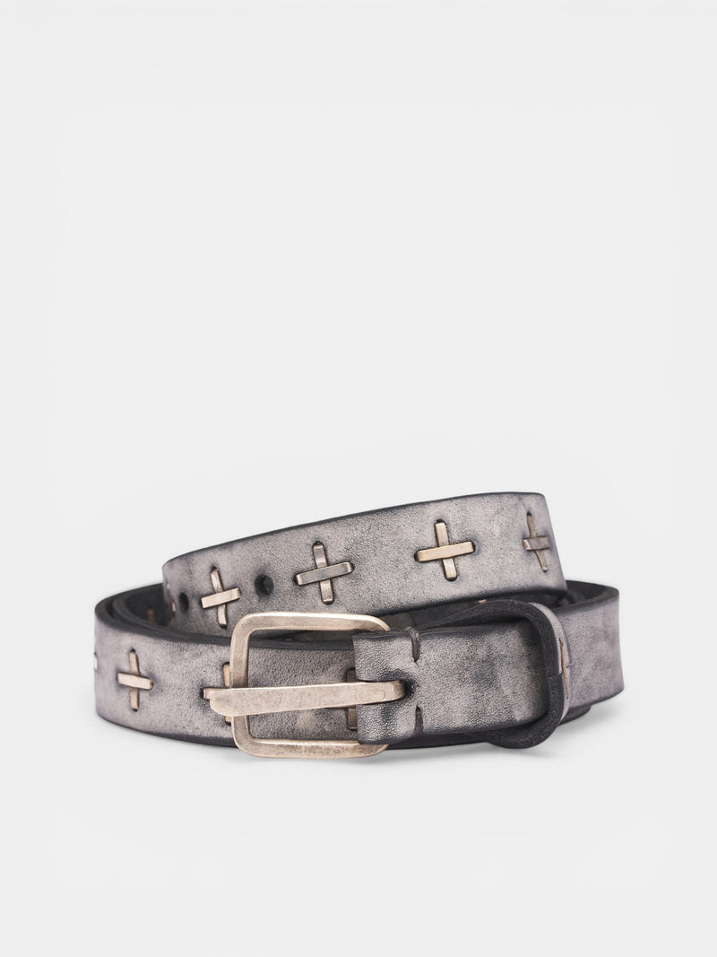 Carbon Leather Cross Belt (EQ2C-GR 3-0-CARBON)