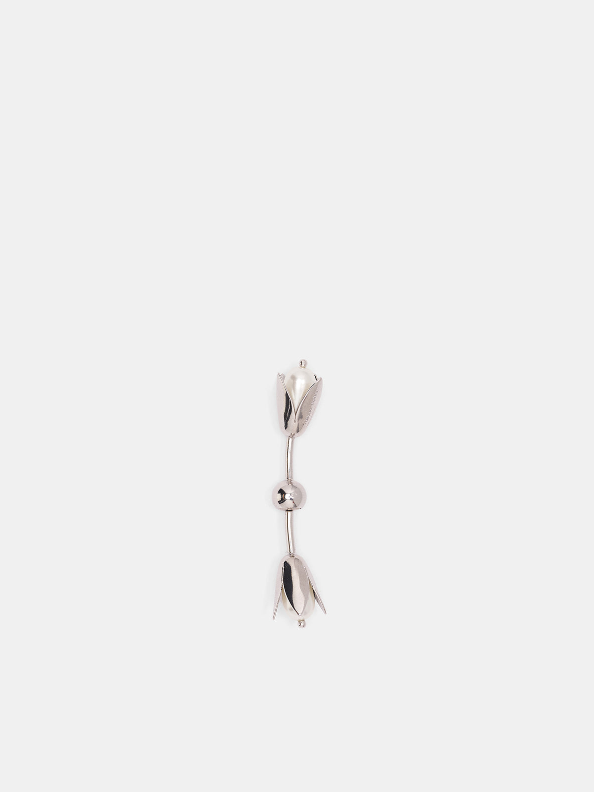 Double-Ended Flower Stud Earring (ERG561-0904-PEARL)