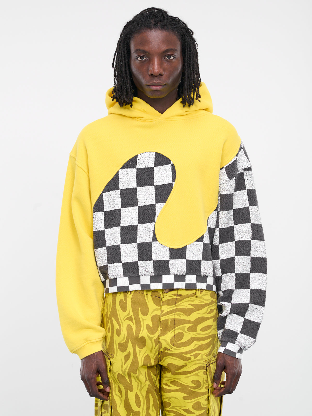 Taxi Swirl Hoodie (ERL08T022-YELLOW-CHECKER)