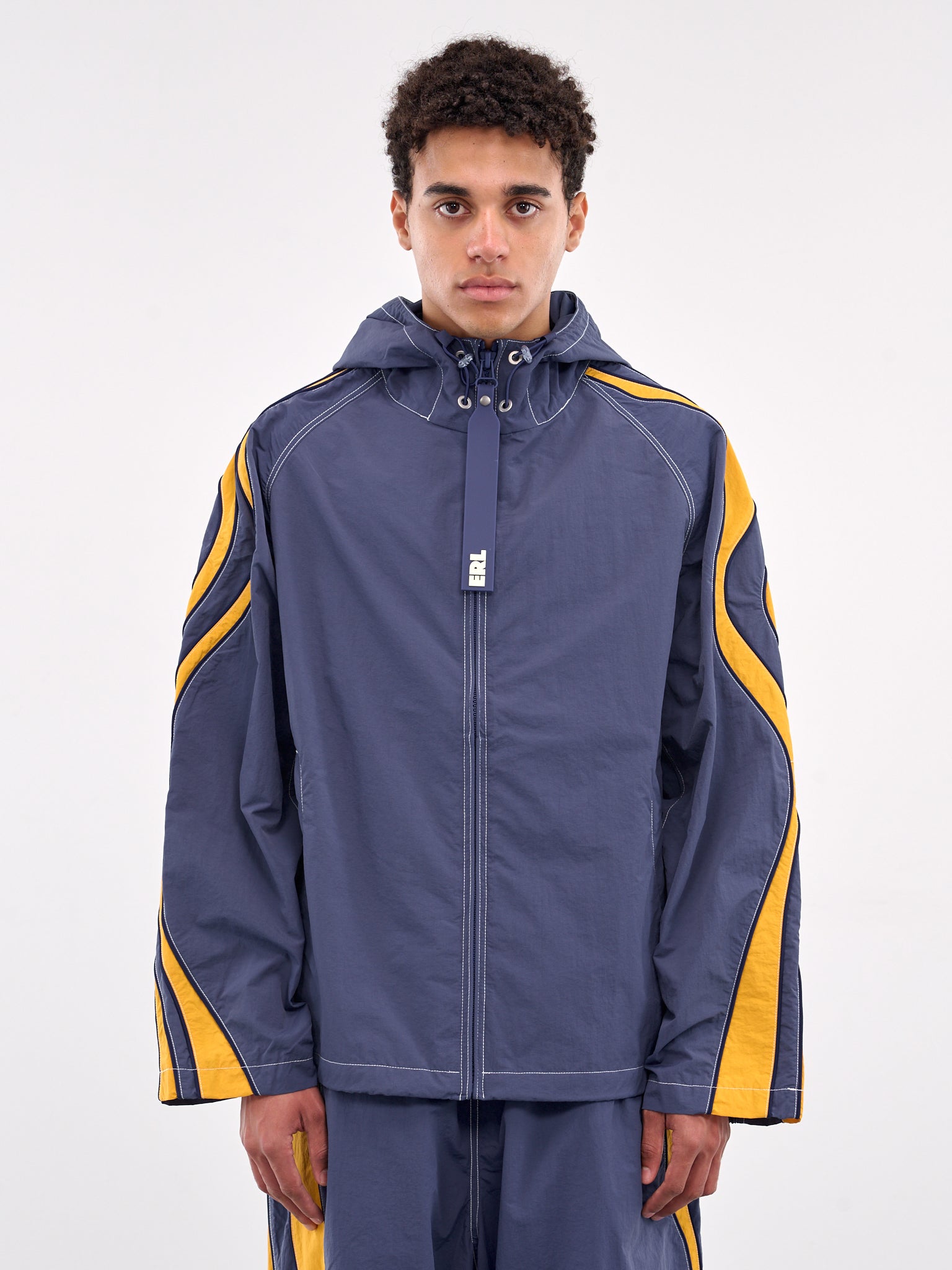 Zip-Up Hooded Jacket (ERL10J025-NAVY)