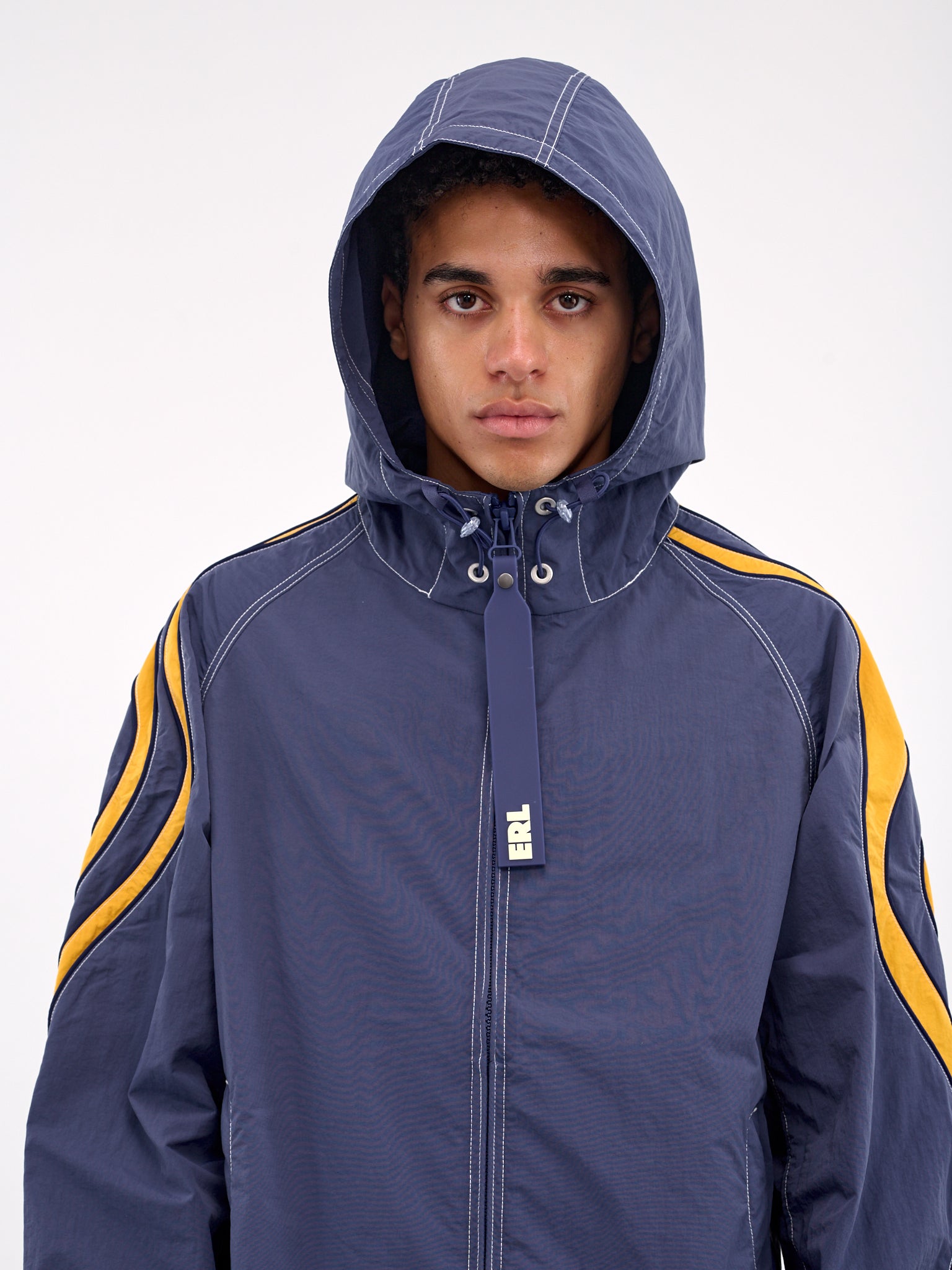 Zip-Up Hooded Jacket (ERL10J025-NAVY)