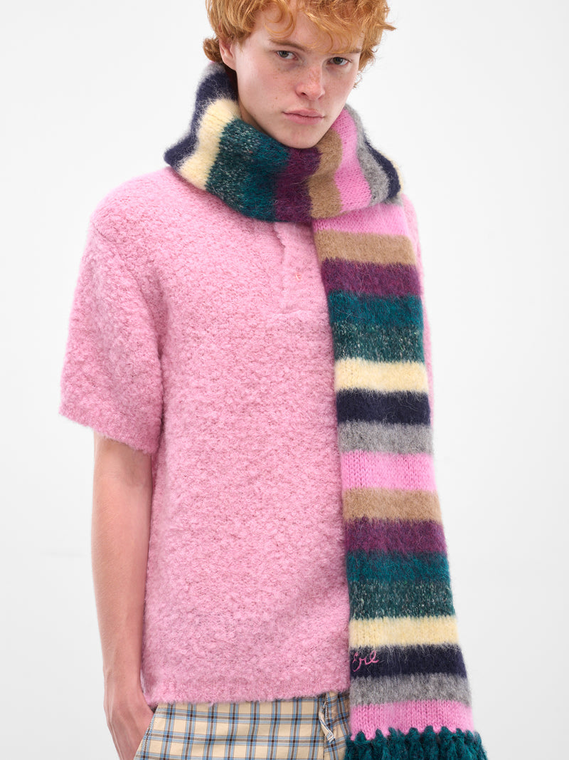 Multi-Color Striped Alpaca Scarf (ERL11K102-MULTI)