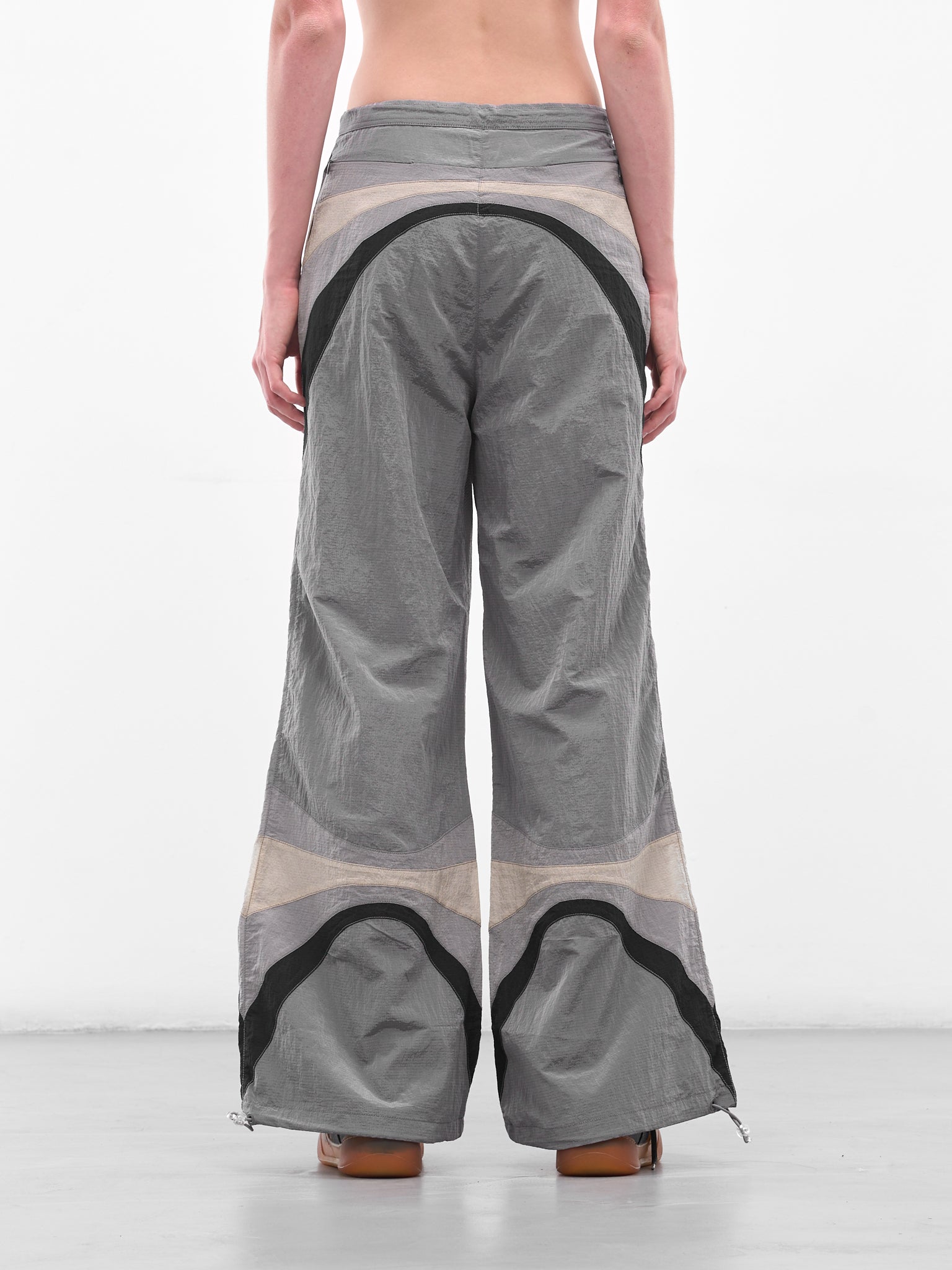 Gray Nylon Paneled Rave Pants (ERL11P027-GREY)