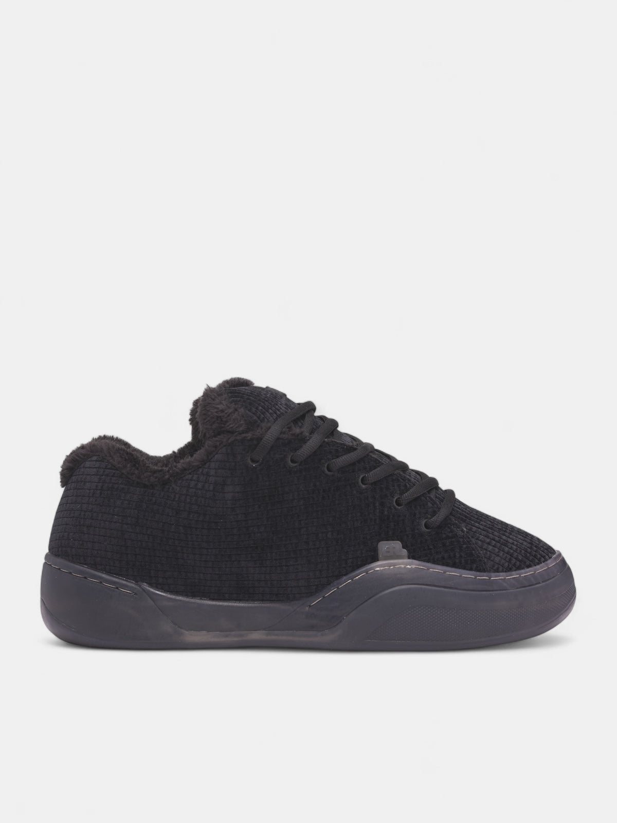 Black Corduroy Skater Vamp Sneakers (ERL11SH01-PIRATE-BLACK)