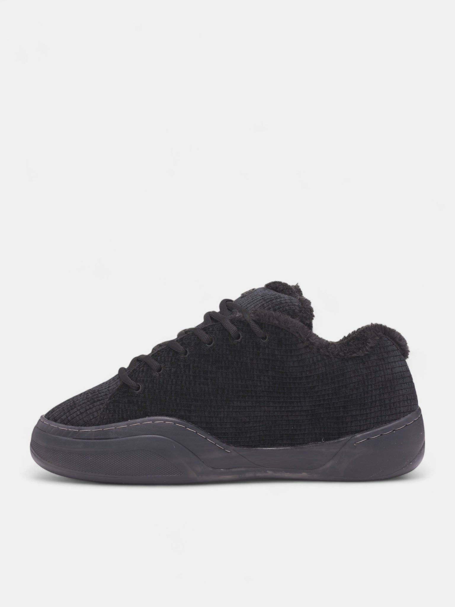 Black Corduroy Skater Vamp Sneakers (ERL11SH01-PIRATE-BLACK)