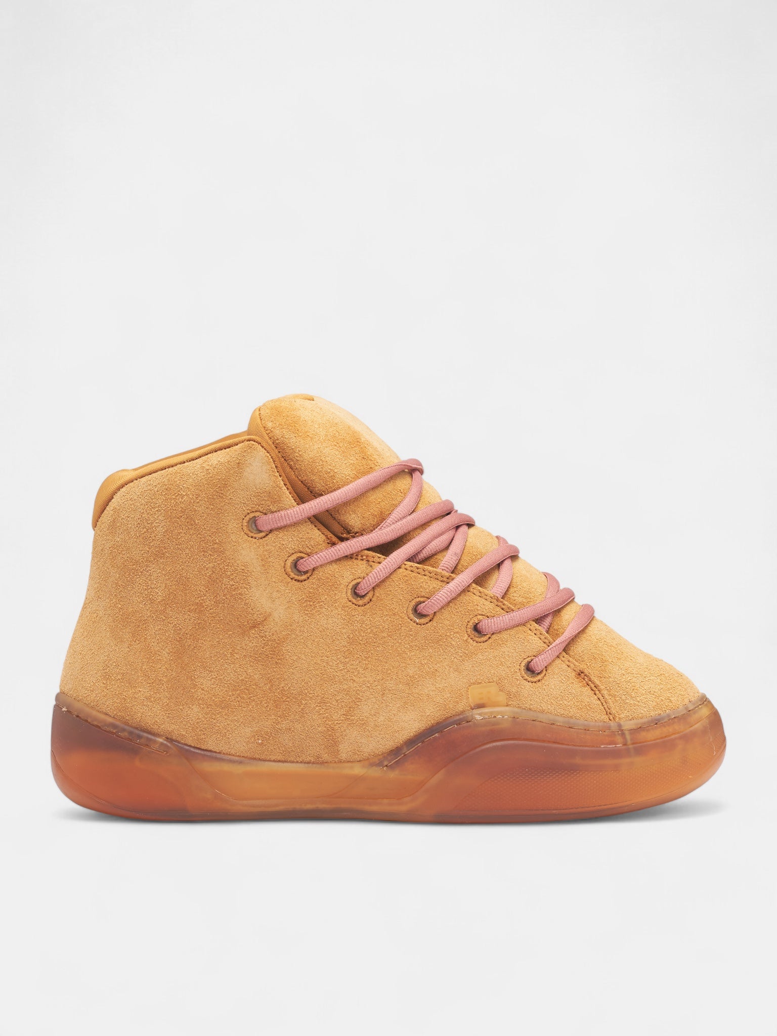 Orange Suede Mid Skater Sneakers (ERL11SH05-NATURAL)