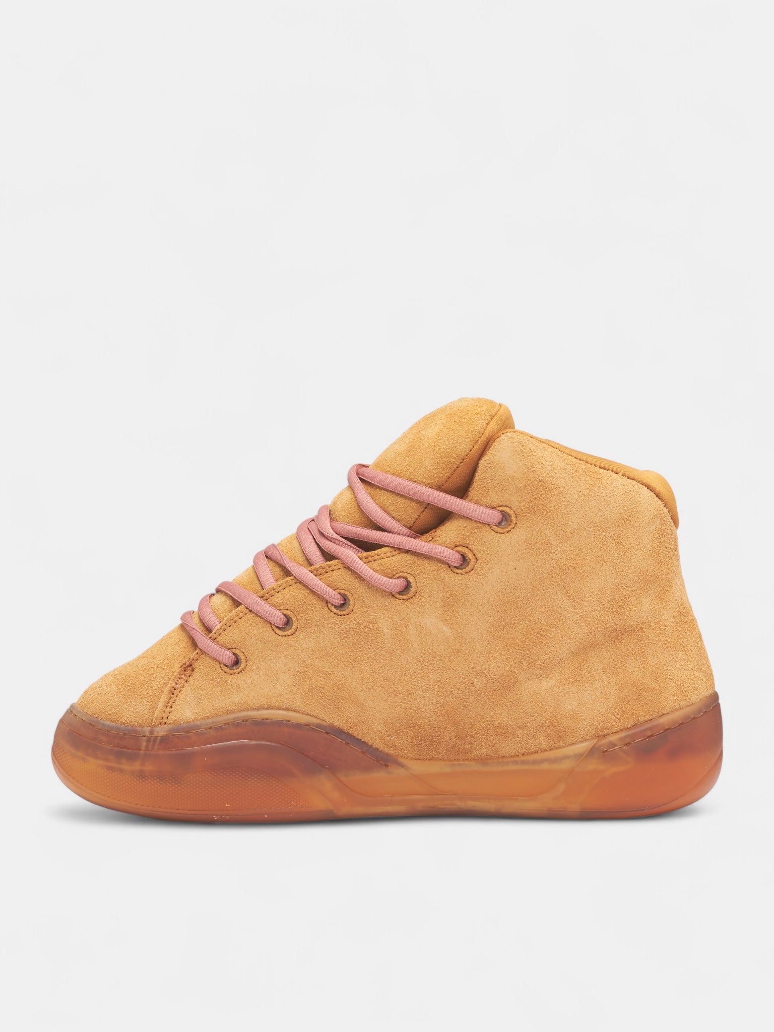 Orange Suede Mid Skater Sneakers (ERL11SH05-NATURAL)