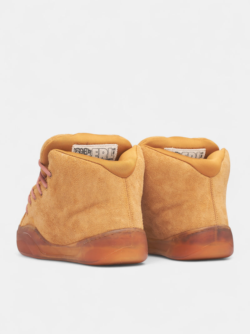 Orange Suede Mid Skater Sneakers (ERL11SH05-NATURAL)
