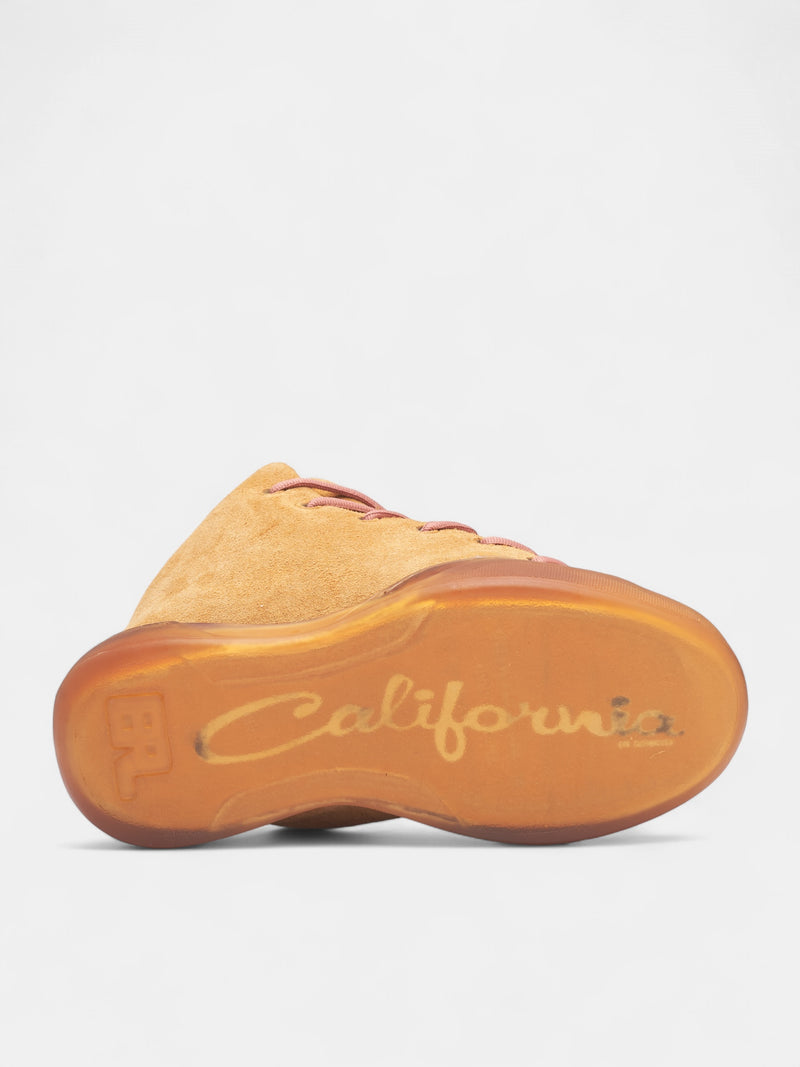 Orange Suede Mid Skater Sneakers (ERL11SH05-NATURAL)