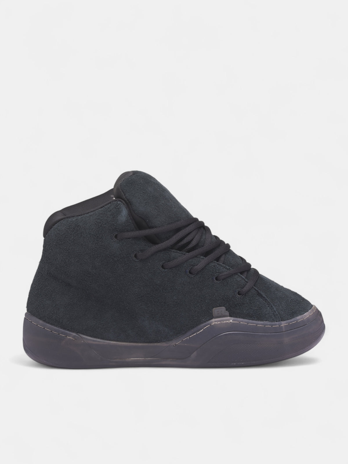 Black Suede Mid Skater Sneakers (ERL11SH05-PIRATE-BLACK)