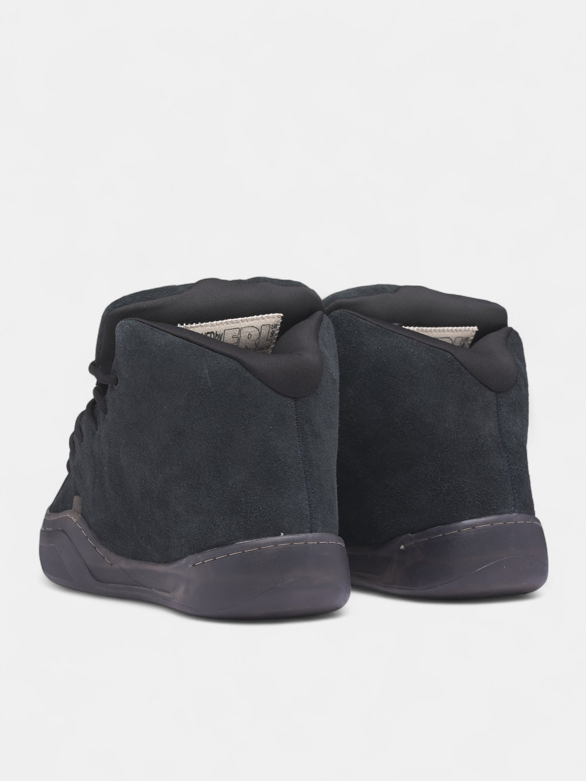 Black Suede Mid Skater Sneakers (ERL11SH05-PIRATE-BLACK)