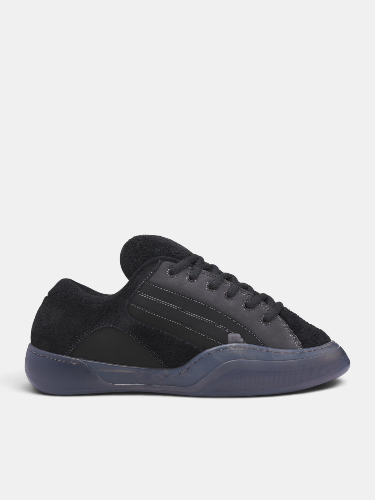 Black Quad Vamp Suede Sneakers (ERL13SH41-BLACK)