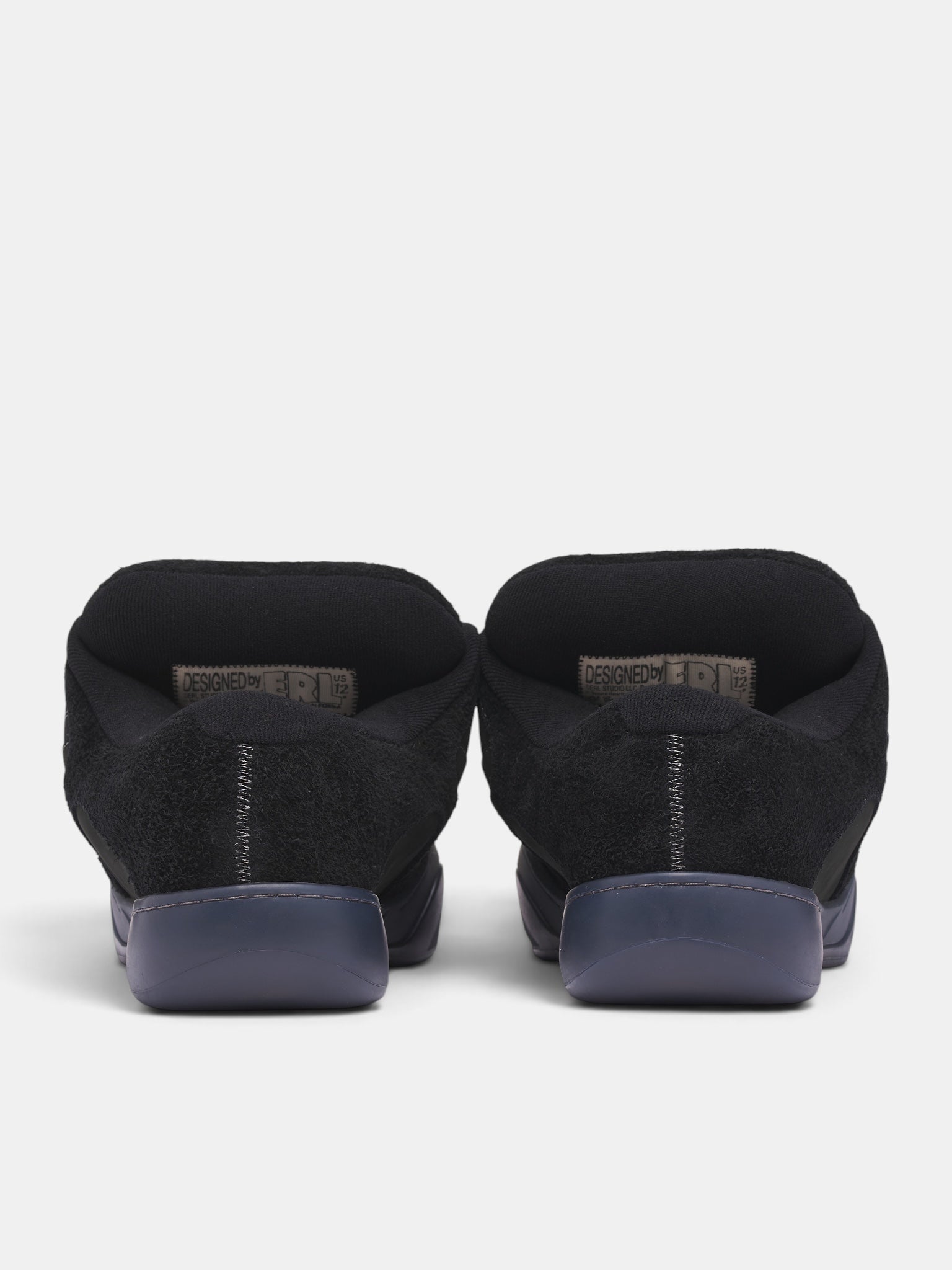 Black Quad Vamp Suede Sneakers (ERL13SH41-BLACK)