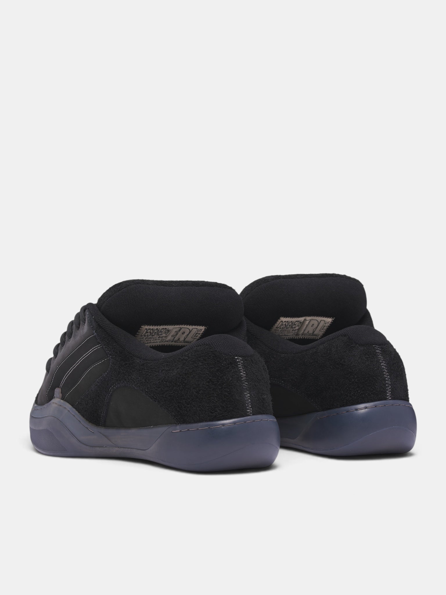 Black Quad Vamp Suede Sneakers (ERL13SH41-BLACK)