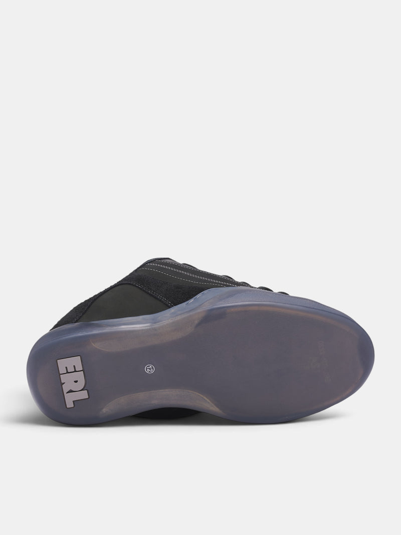 Black Quad Vamp Suede Sneakers (ERL13SH41-BLACK)