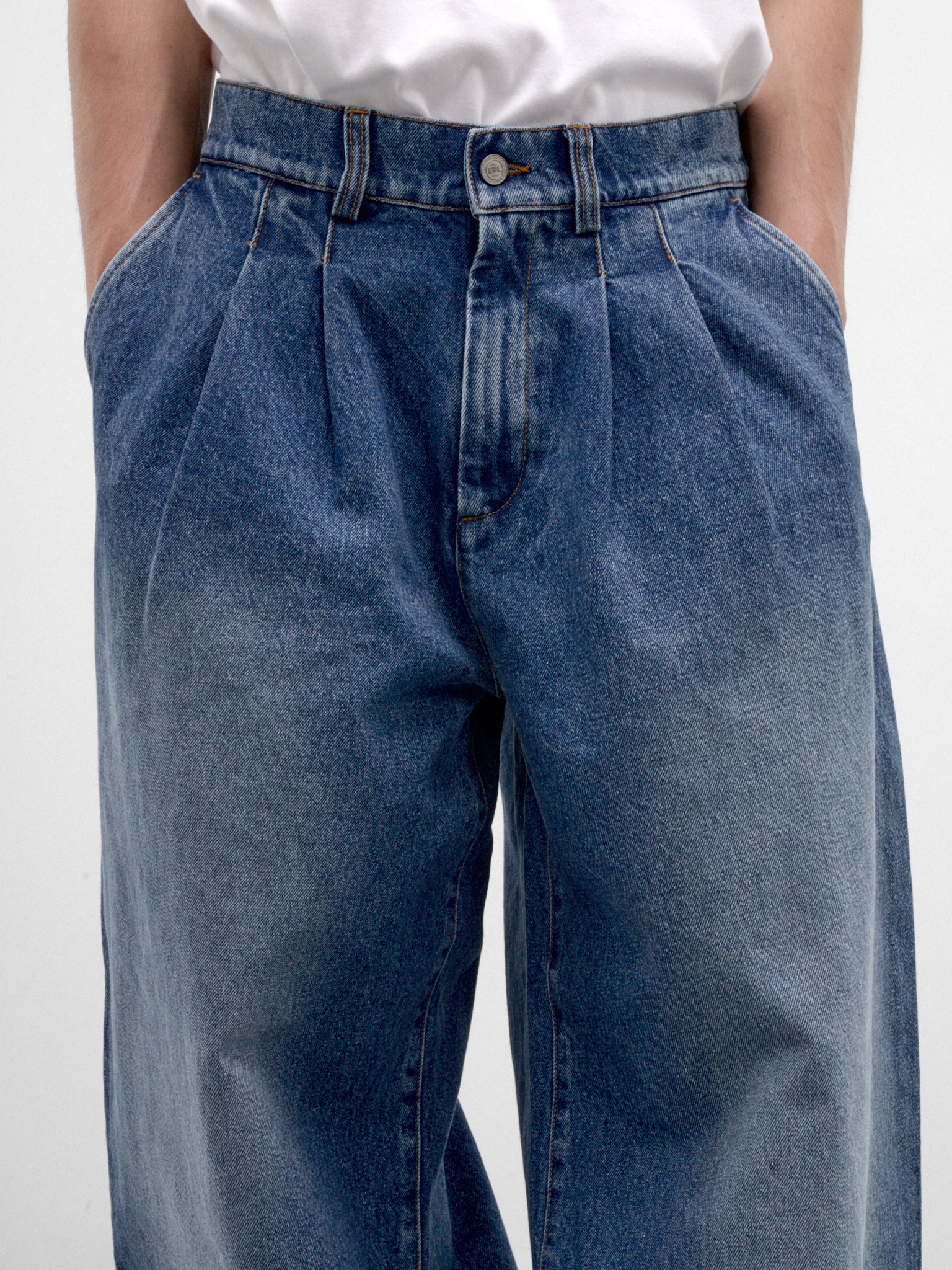 Blue Denim Wide Jeans (ERL13P014-2-BLUE)