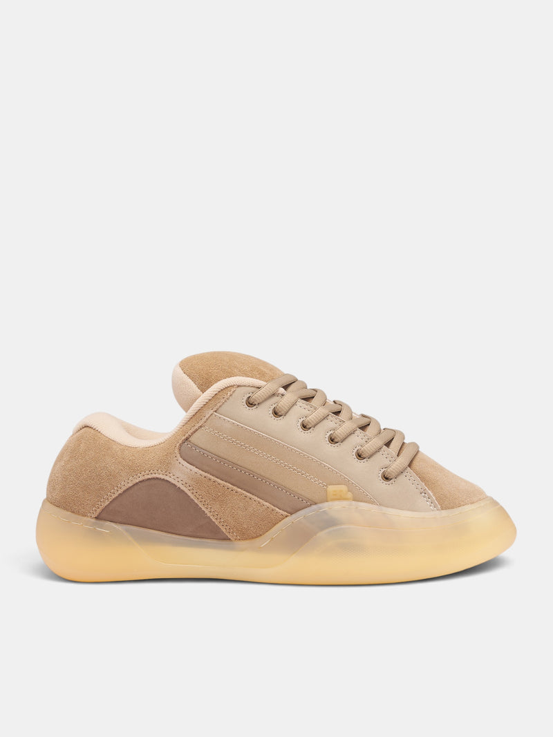 Beige Quad Vamp Suede Sneakers (ERL13SH41-BEIGE)