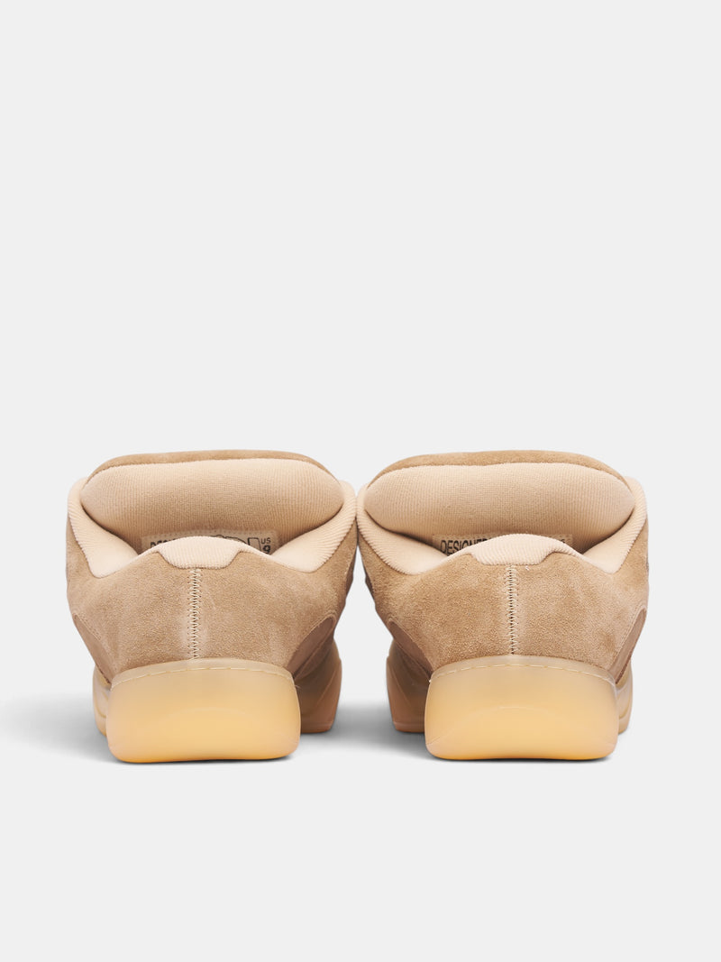 Beige Quad Vamp Suede Sneakers (ERL13SH41-BEIGE)
