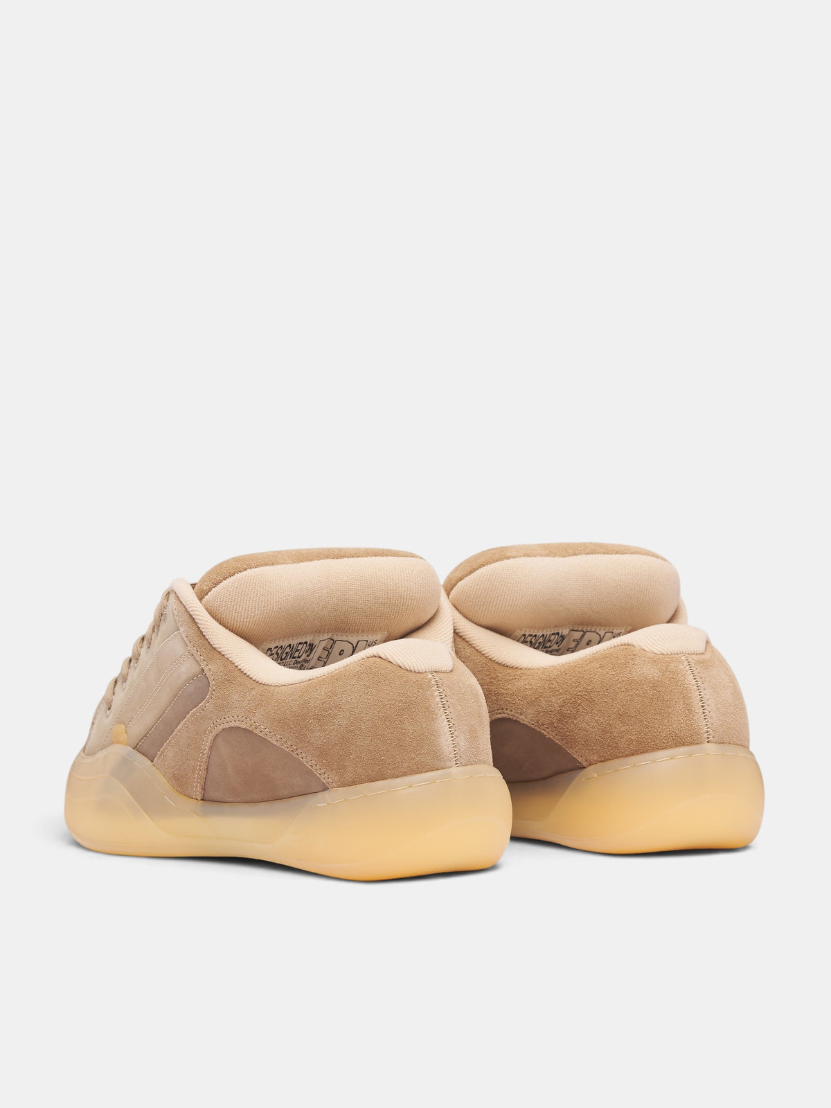Beige Quad Vamp Suede Sneakers (ERL13SH41-BEIGE)