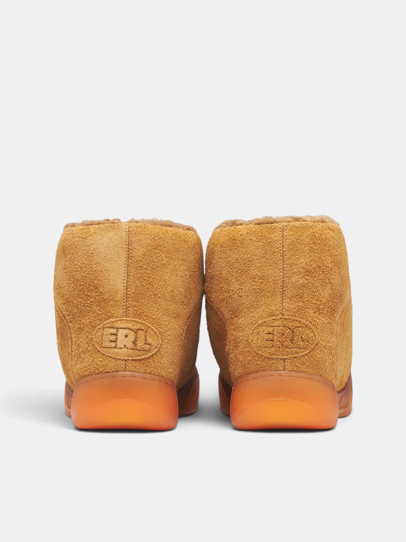 Natural Suede Vamp Low Boots (ERL13SH42-NATURAL)