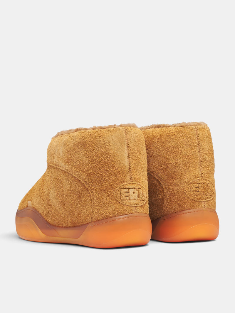 Natural Suede Vamp Low Boots (ERL13SH42-NATURAL)
