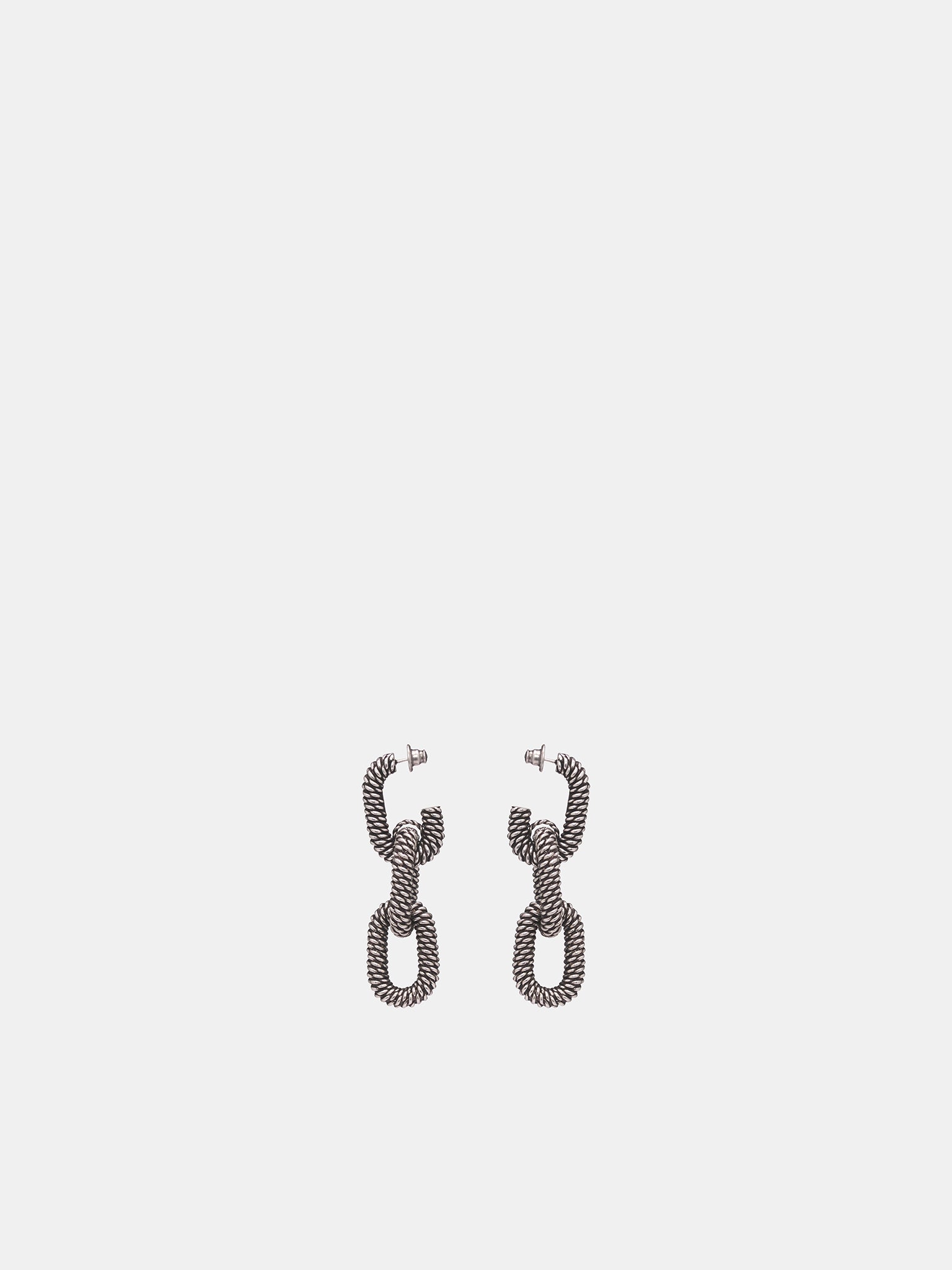 Silver Brass Chainlink Earrings (ERW0261-PALLADIO)