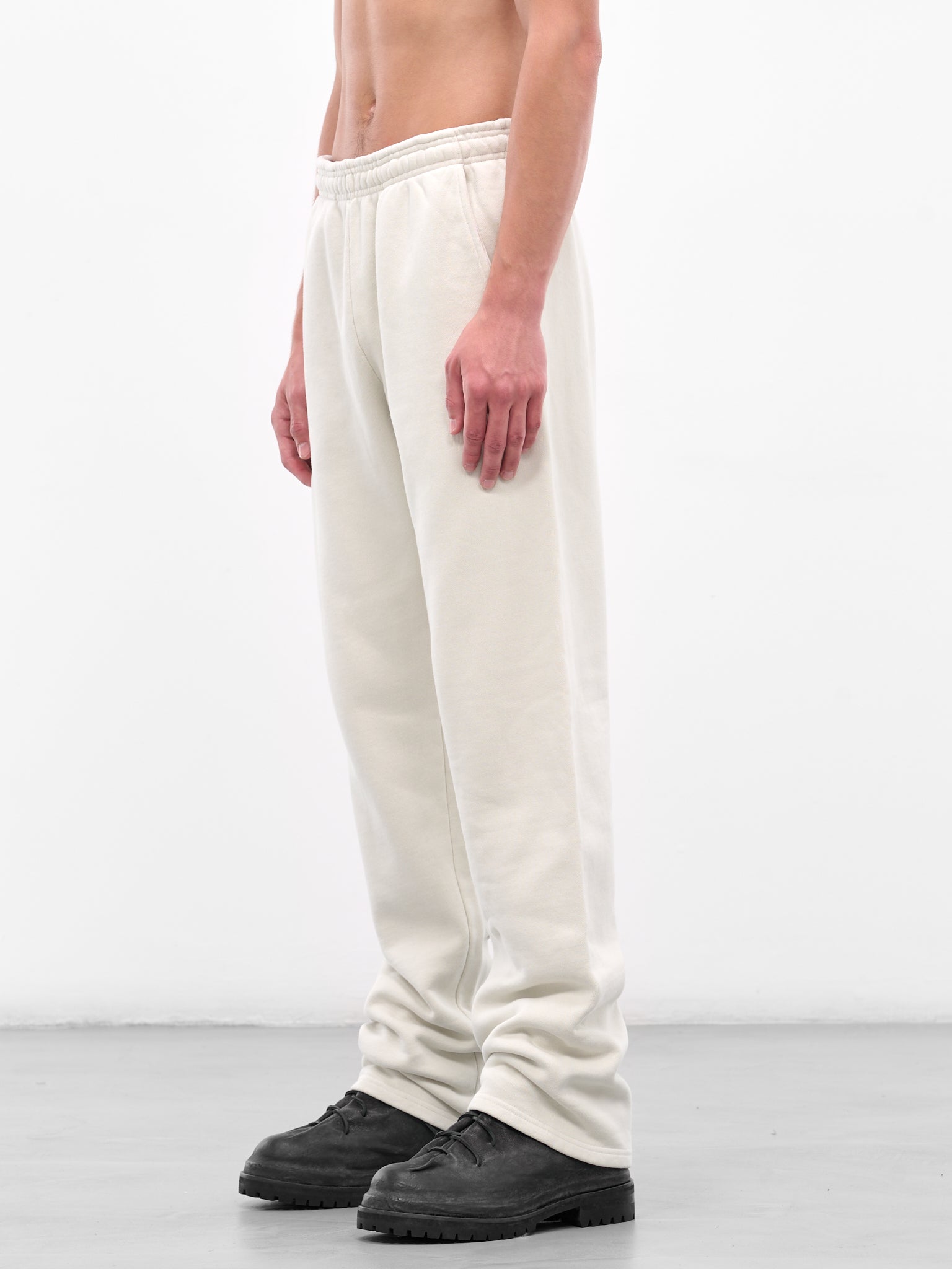 White Relaxed Straight Leg Sweatpants (ES2204-RICE)