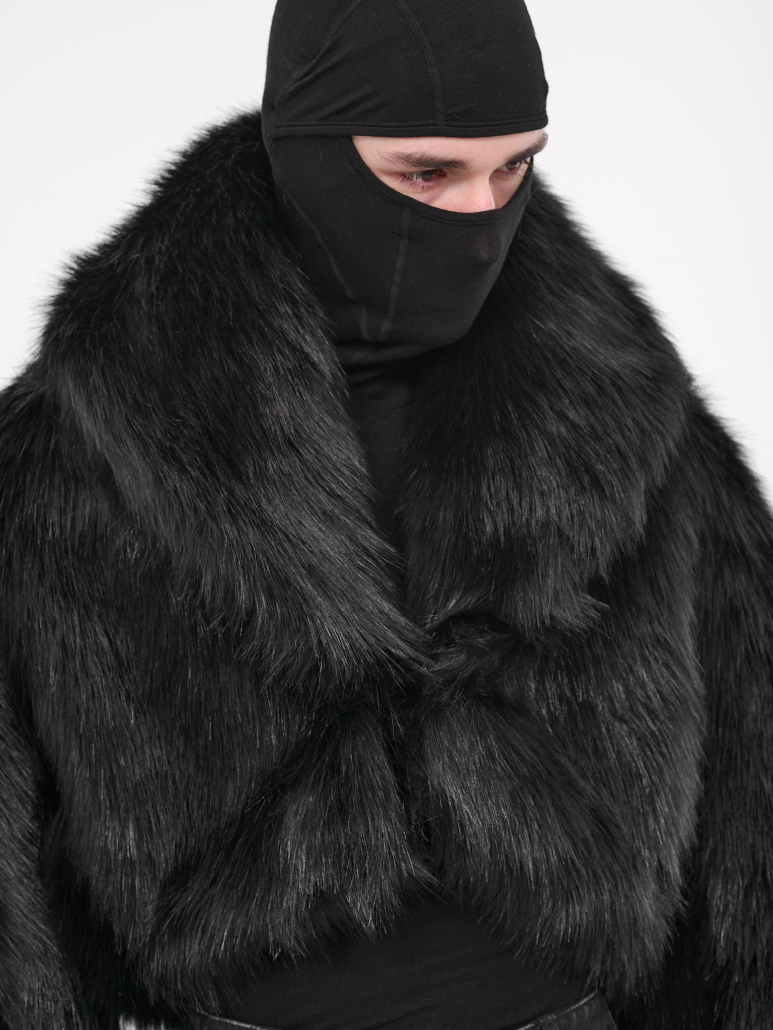 Vicinity Faux Fur Cropped Jacket (ES2224-BLACK)