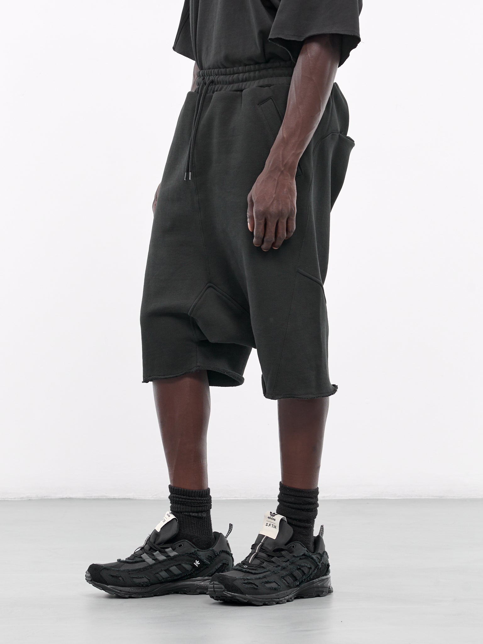 Drop crotch jogger shorts hotsell