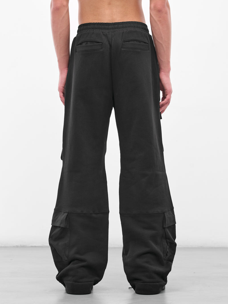 Black Wide Leg Utility Sweatpants (ES2341-SOOT)