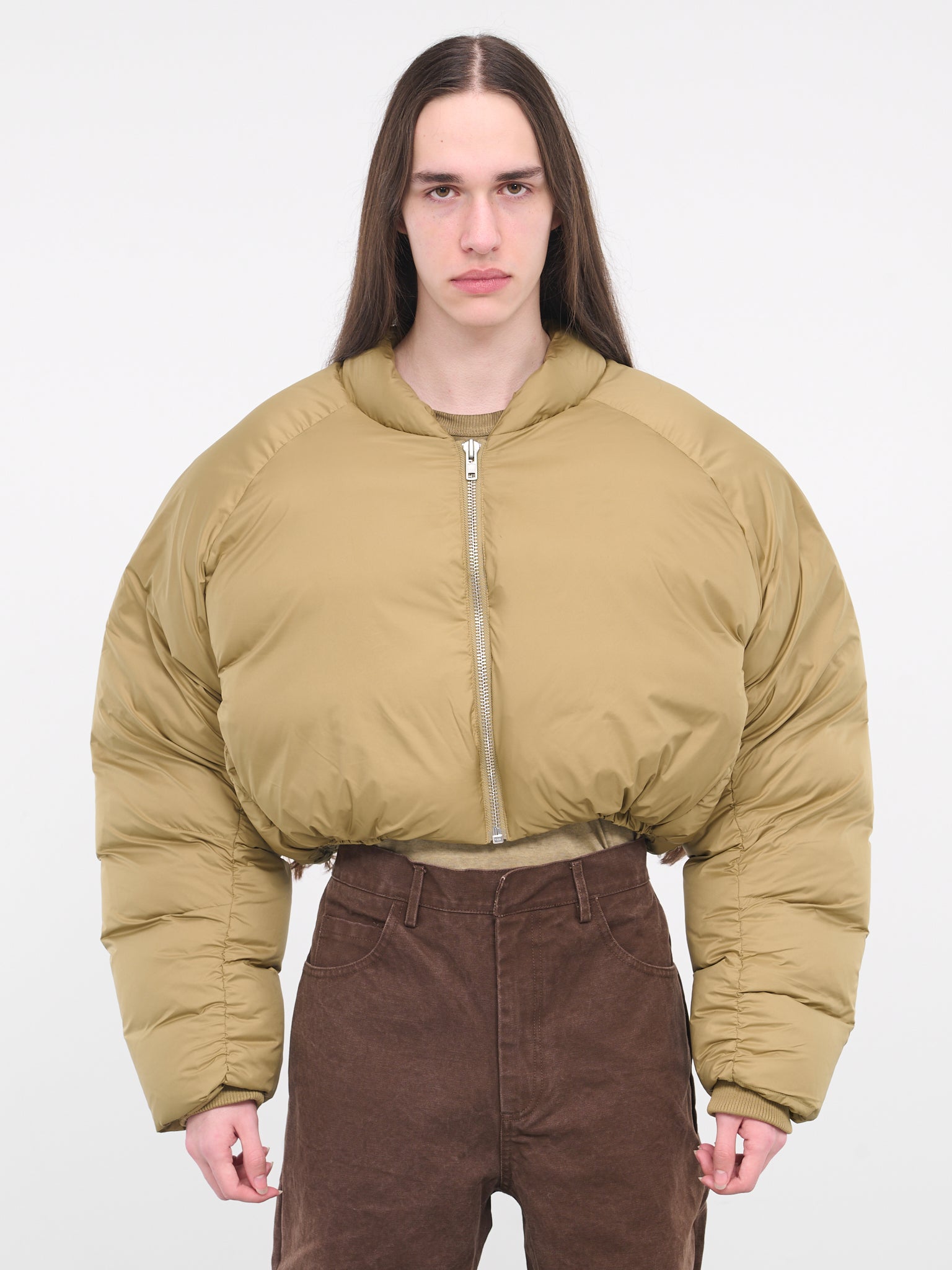 Cropped Pillow Bomber (ES2419-CAMEL)