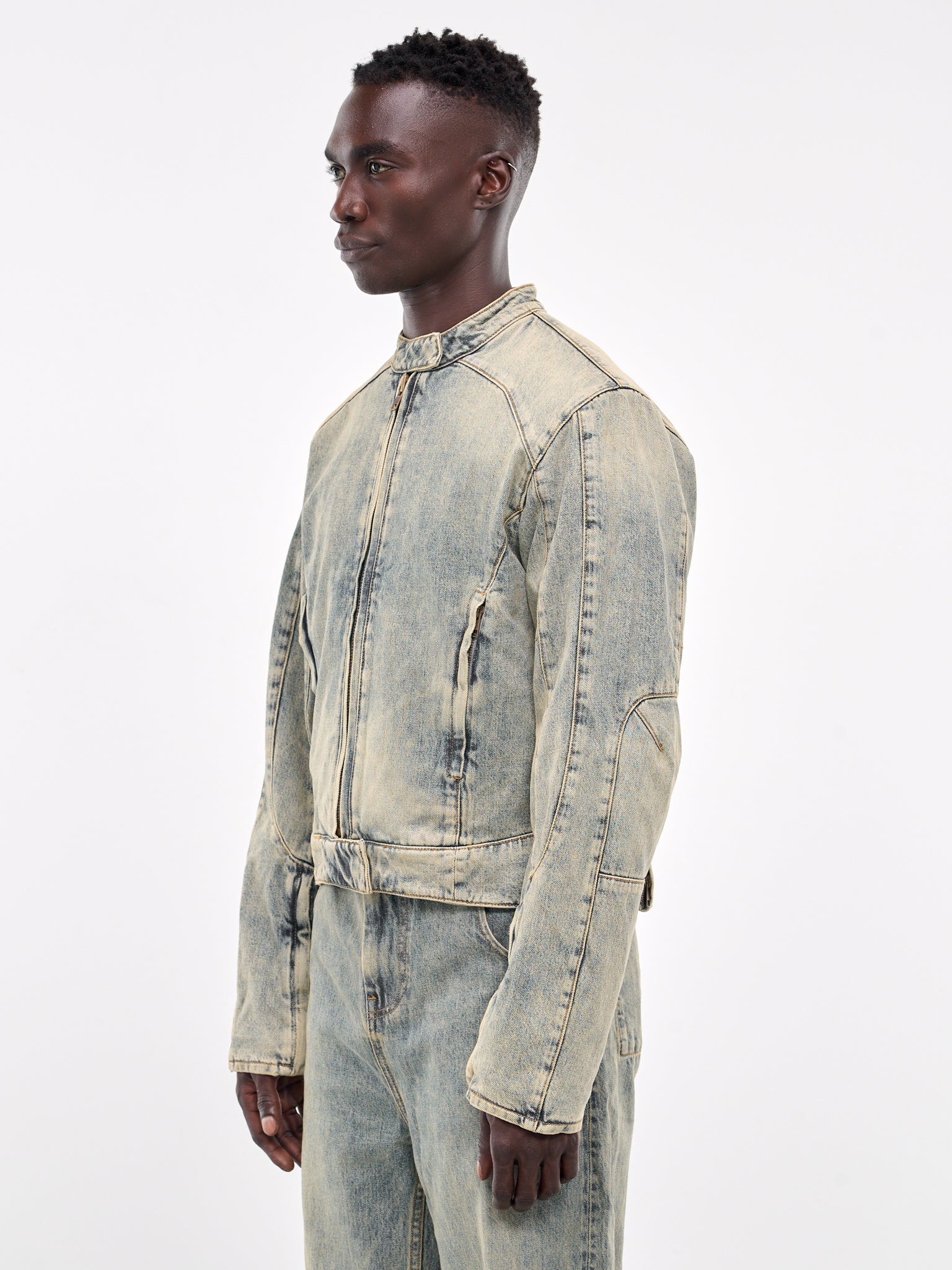 Moto Denim Jacket ES2428SW SURFACE WAVE