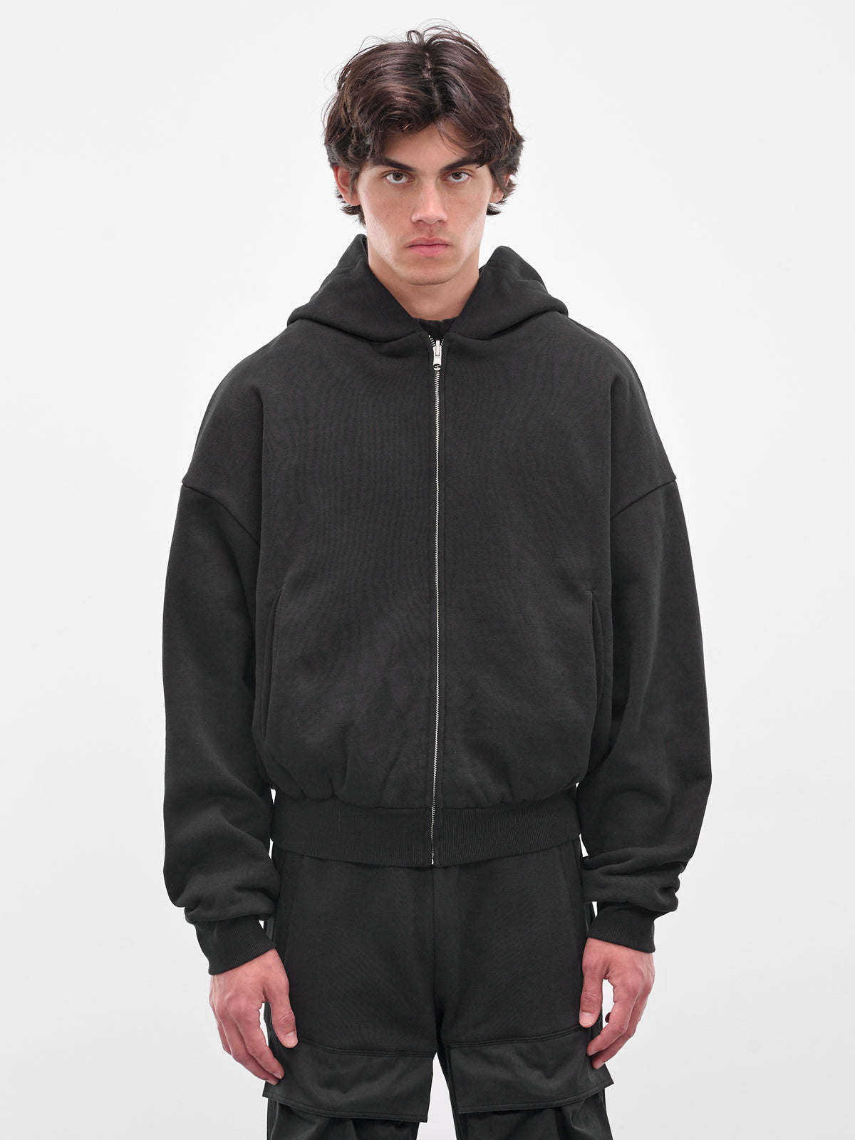 Black Thermal Lined Zip Hoodie (ES2488-SOOT)
