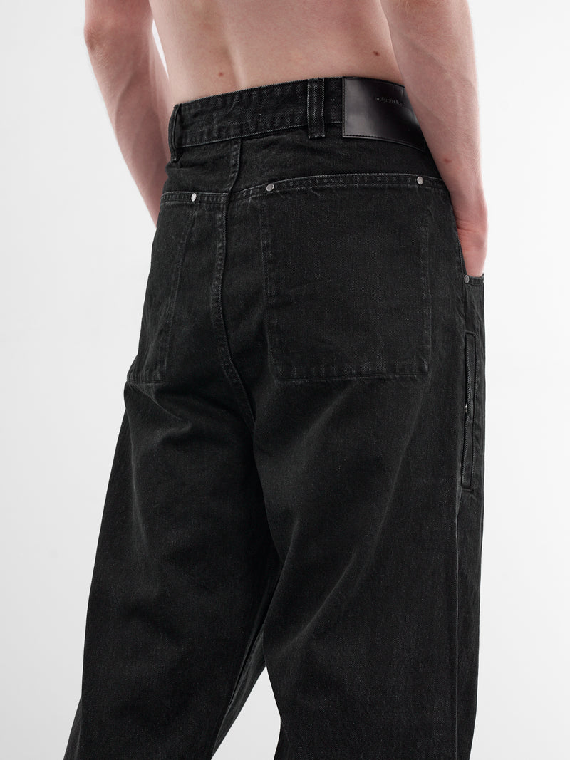 Black Denim Gem Jeans (ESSS26DP03012-MAGNETITE)