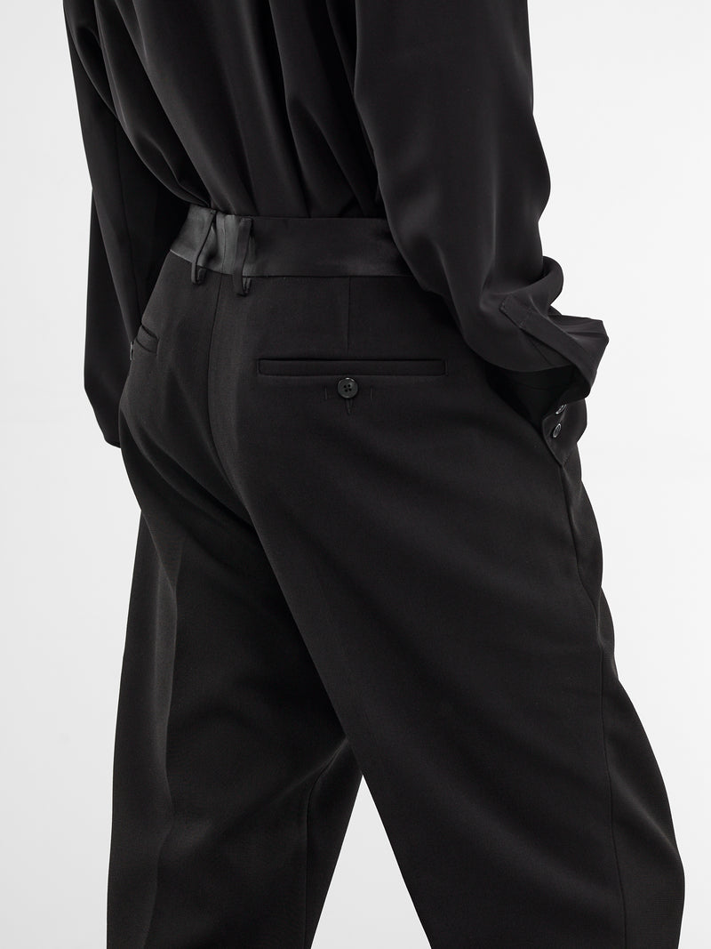 Black Poly Tailored Suiting Trousers (ESSS26PA01016-BLACK)