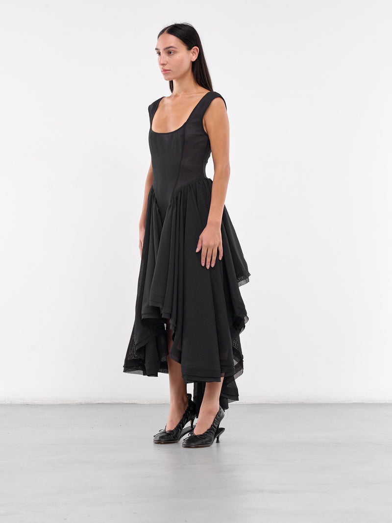 Ruffled Cocktail Dress (EV026Y003-ONYX)