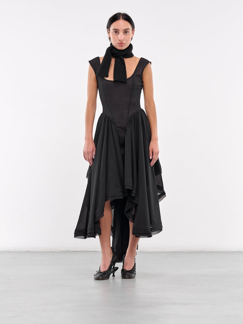 Ruffled Cocktail Dress (EV026Y003-ONYX)