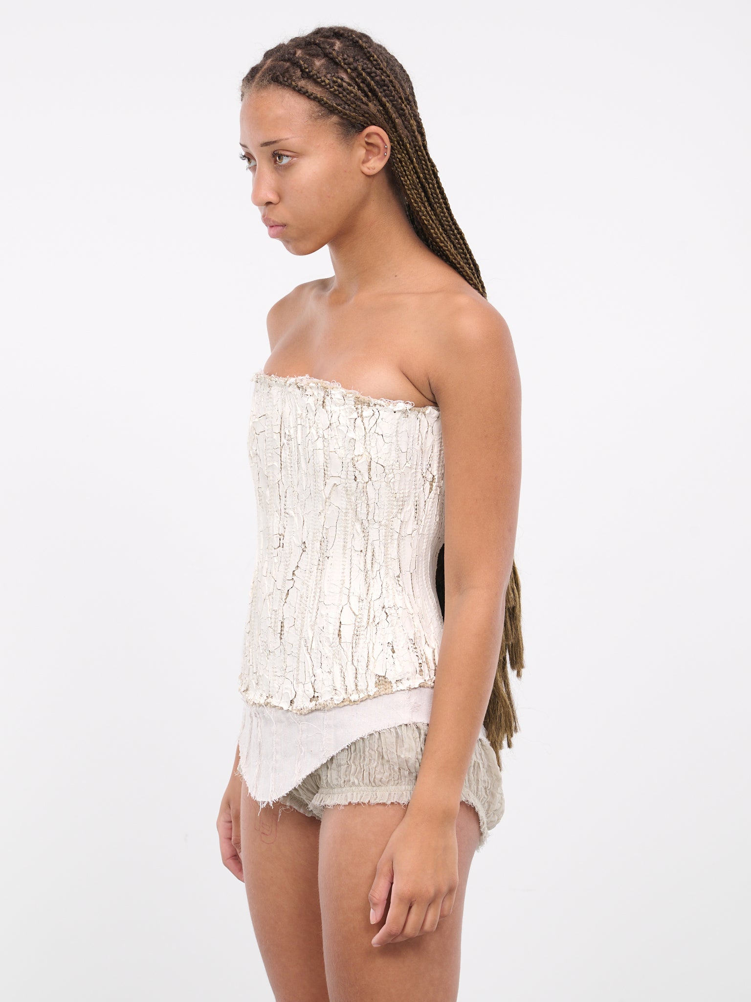 Cracked Knit Corset (EV016Y003-FROSTED)