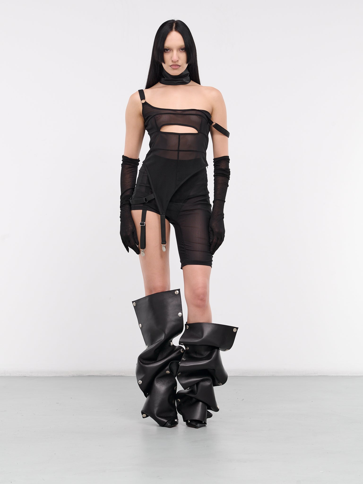 Black button boots on sale