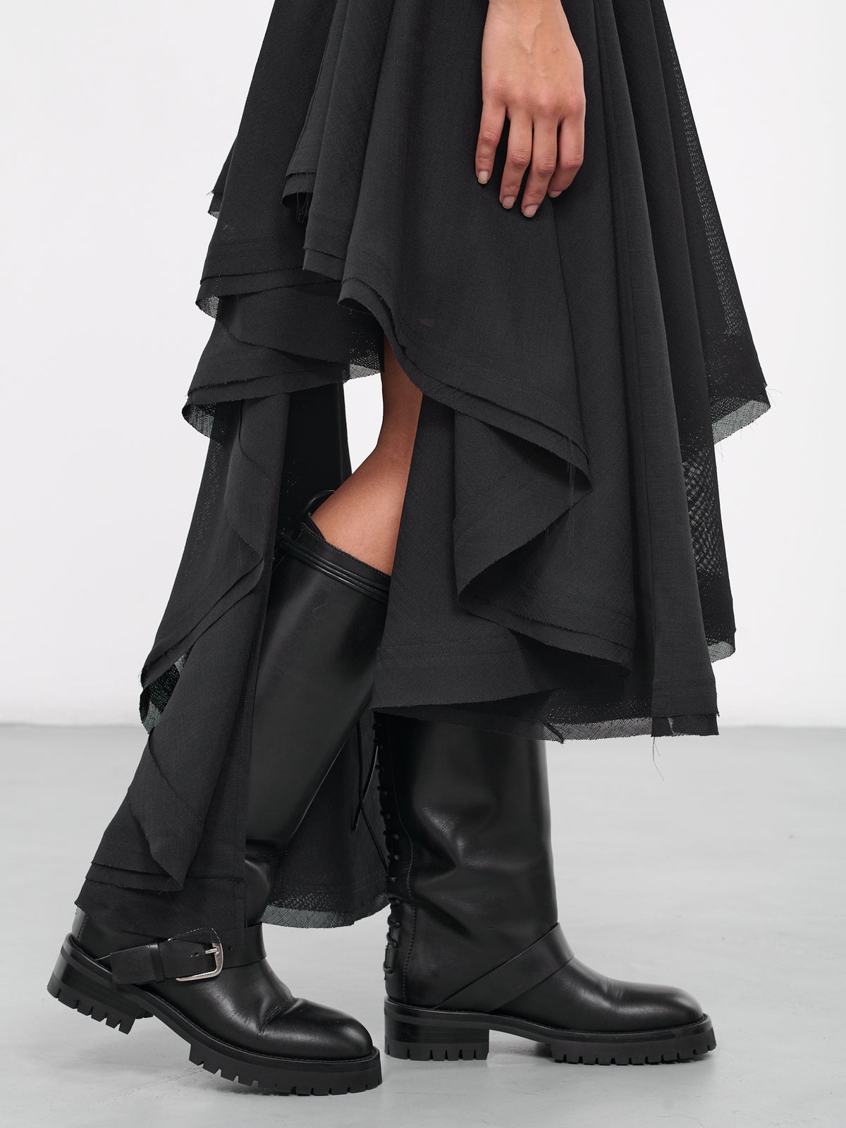 Ruffled Cocktail Dress (EV026Y003-ONYX)