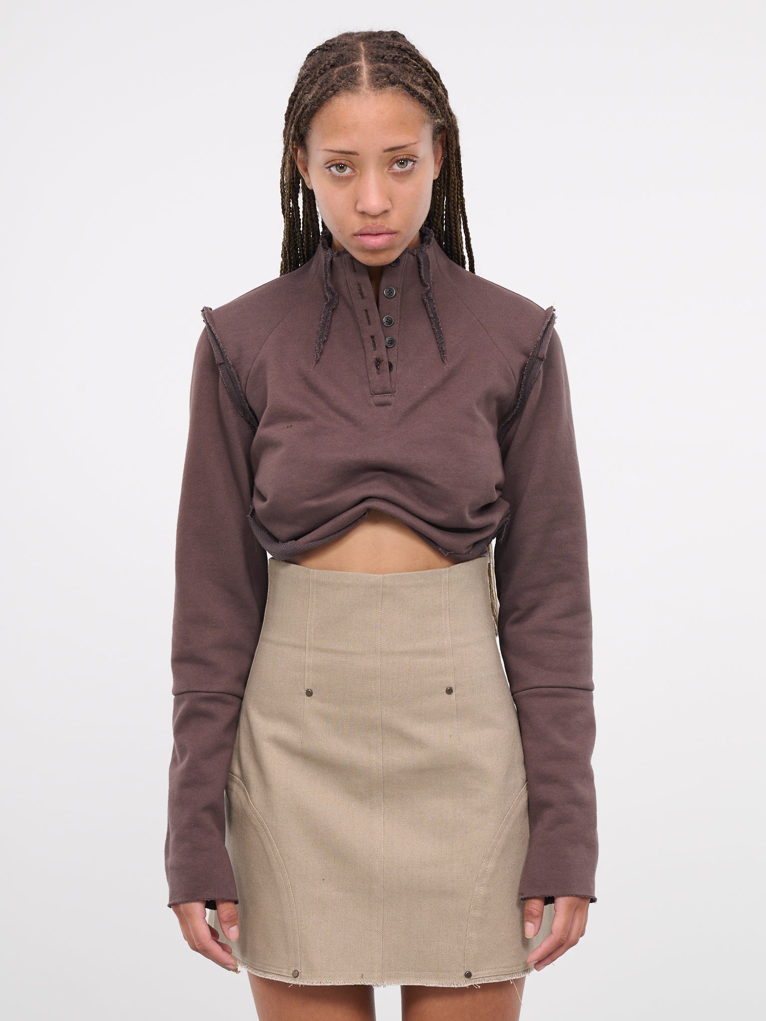 Amish Cropped Jumper (EV036Y003-CHAMBORD)