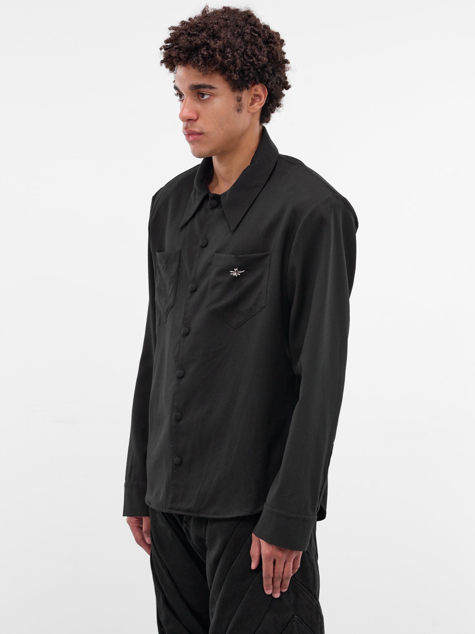 Black Evidencia Wool Shirt (EVIDENCIA-SHIRT-BLACK)